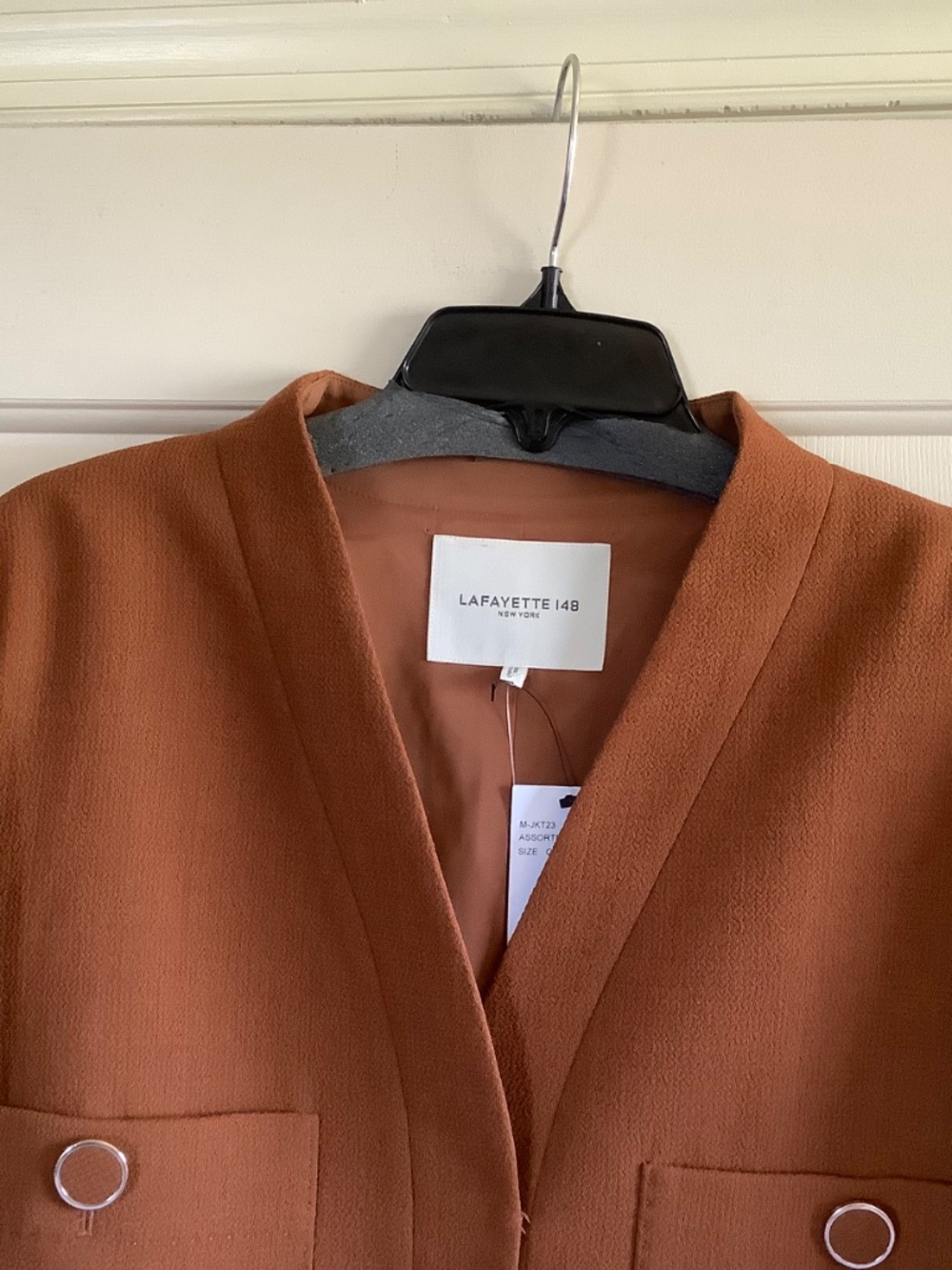 Lafayette 148 V- Neck Wool Blazer Camel SZ XXL - Picture 4 of 16